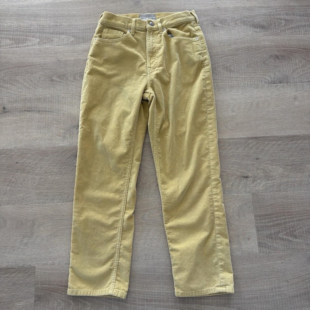Everlane Baby Cord High-Rise Crop Pants Butter Yellow Women's Size 27